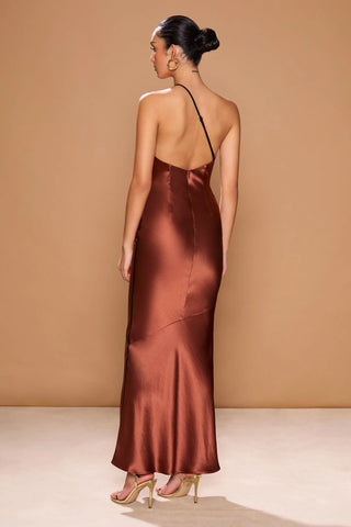 Sonya Auora Spliced Dress - Spliced Bronze