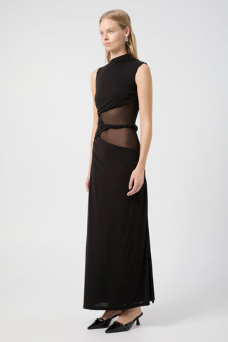 Third Form Interweave Drape Maxi Dress - Black