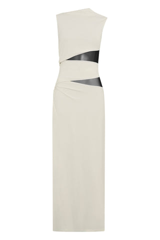 Third Form Interweave Drape Maxi Dress - Cream & Black