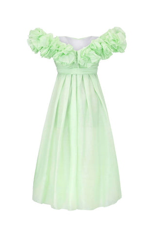 Talulah Marigold Midi Dress - Soft Lime