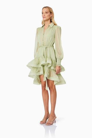 Elliatt Poppy Mini Day Dress - Pistachio