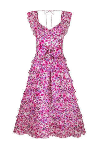 Talulah Petula Midi Dress - Pink Print