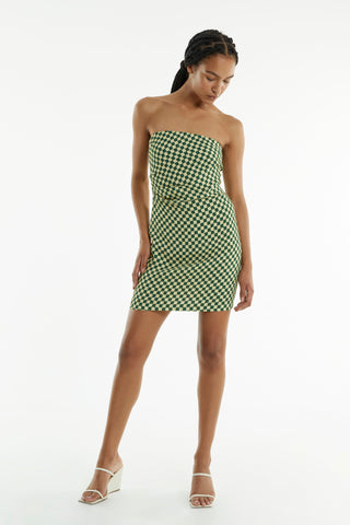 Third Form Retrospect Tuck Strapless Mini - Cubism