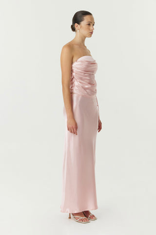 Third Form Satin Drape Bustier - Fairy Floss