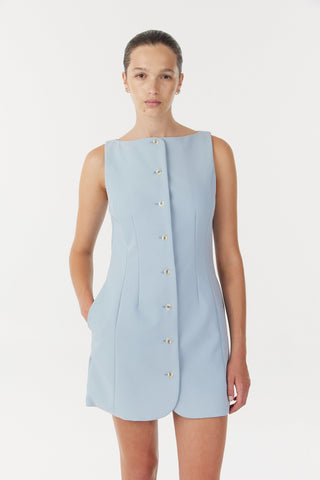 Third Form Skyline Tailored Mini Dress - Powder Blue