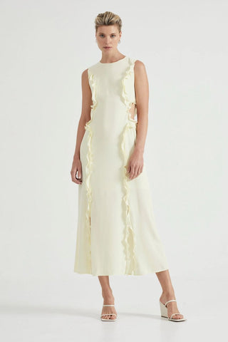 Third Form Stroke Frill Maxi Tank Dress - Limoncello