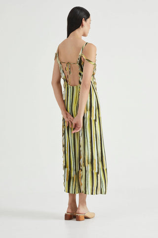 Third Form Stroke Frill Slip Dress - Brush Stroke