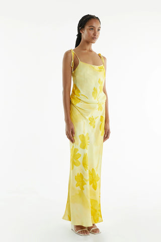 Third Form Wild Flower Wrap Maxi Slip Dress - Floral