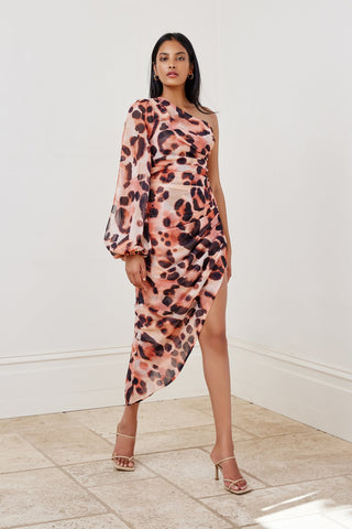 Lexi Oscar Dress - Sahara Leopard