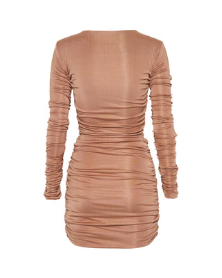 Third Form Lead On L/S Mini Dress - Blushing