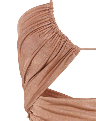 Third Form Lead On Halter Midi Dress - Blushing