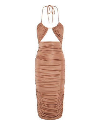 Third Form Lead On Halter Midi Dress - Blushing