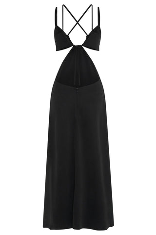 Third Form Double Crossed Midi Dress - Black