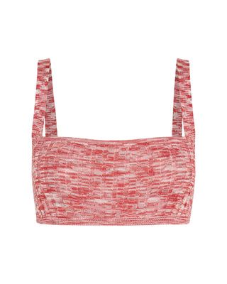 Third Form Horizon Knit Bra-Let Top - Red to Pink