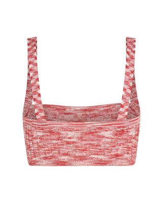 Third Form Horizon Knit Bra-Let Top - Red to Pink