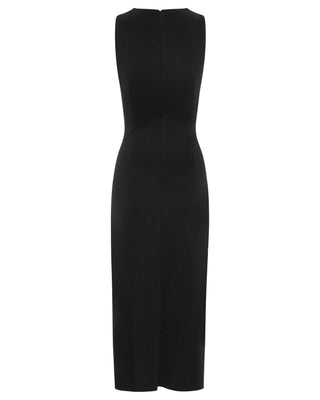 Third Form Marble Draw In Midi Dress - Washed Black