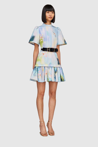 Leo Lin Beatrice Short Sleeve Mini Dress - Willow Print