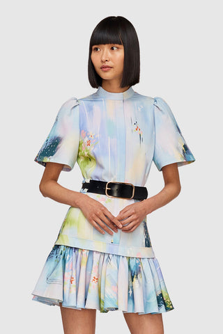 Leo Lin Beatrice Short Sleeve Mini Dress - Willow Print