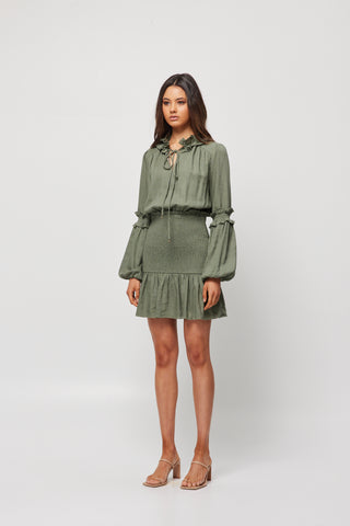 Elliatt Deity Dress - Olive