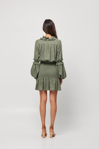 Elliatt Deity Dress - Olive