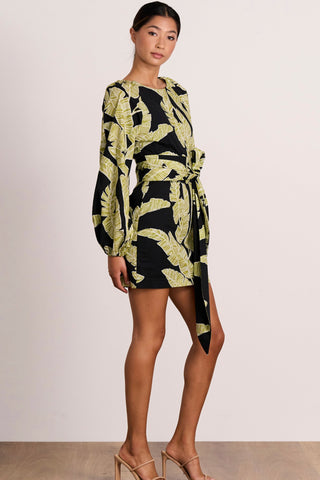 Pasduchas Garland Shell Dress - Black Palm