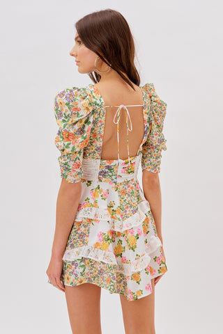 For Love & Lemons Rosalyn Mini Dress - Marigold