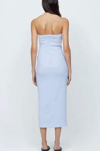 Bec & Bridge Karina Strapless Midi Dress - Powder Blue