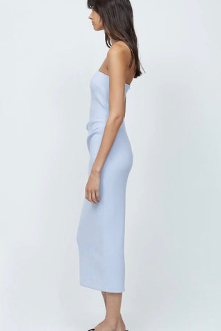 Bec & Bridge Karina Strapless Midi Dress - Powder Blue