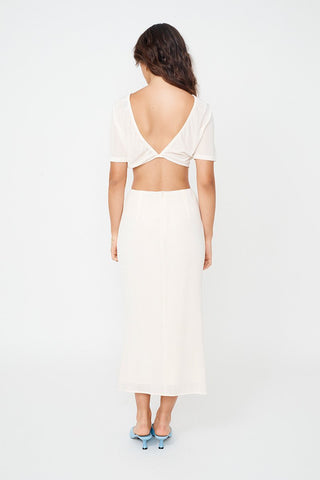 Suboo The Liz Rouched Midi Skirt - Cream