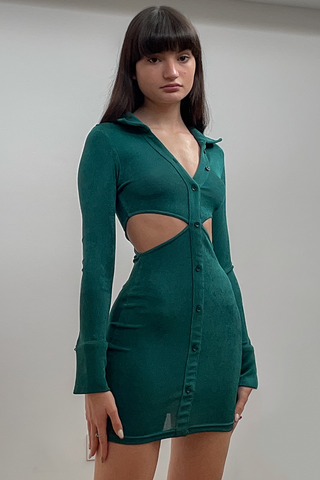 Runaway the Label Tyra Mini Dress - Emerald